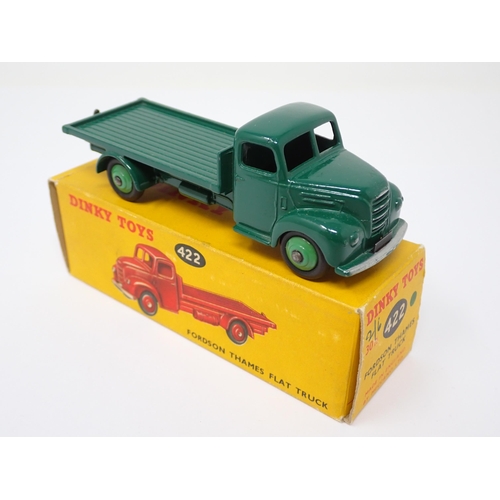 1160 - A boxed Dinky Toys No.422 green Fordson Thames Flat Truck