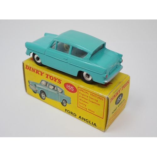 1170 - A rare boxed Dinky Toys No.155 Ford Anglia with blue interior