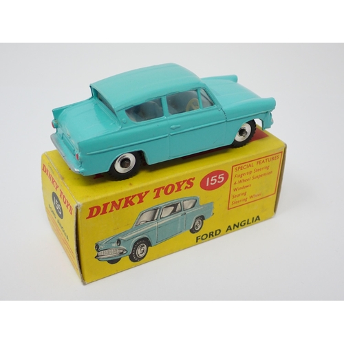 1170 - A rare boxed Dinky Toys No.155 Ford Anglia with blue interior