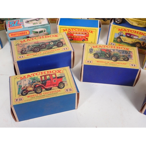 1172 - A boxed Lesney Matchbox No.5 London Bus, a boxed Matchbox 75 No.73 Model A Ford, a boxed Superfast N... 