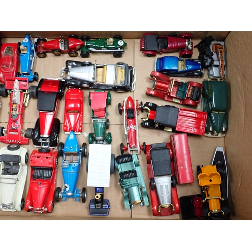 1173 - Two boxes of unboxed diecast Models including Matchbox Models of Yesteryear, Brumm and Corgi