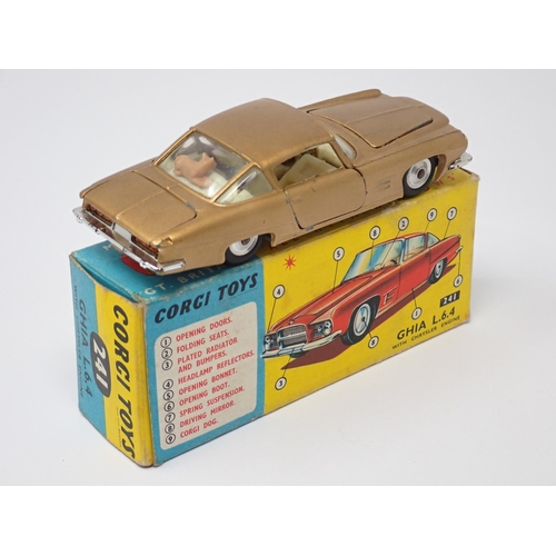 1203 - A boxed Corgi Toys No.251 bronze Ghia L.6.4