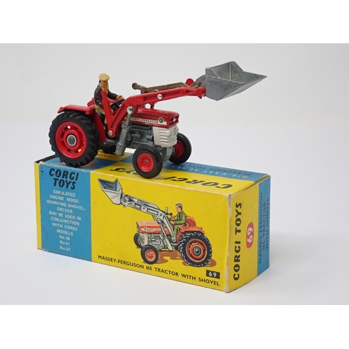 1208 - A boxed Corgi Toys No.69 Massey-Ferguson 165 Tractor with shovel