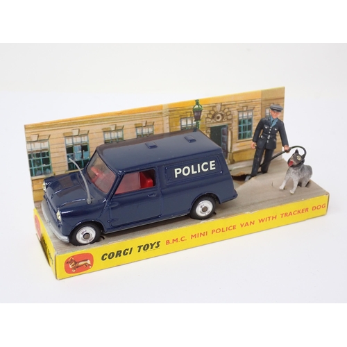 1210 - A boxed Corgi Toys No.448 B.M.C. Mini Police Van with tracker dog