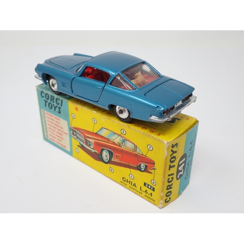 1211 - A boxed Corgi Toys No.241 blue Ghia L.6.4