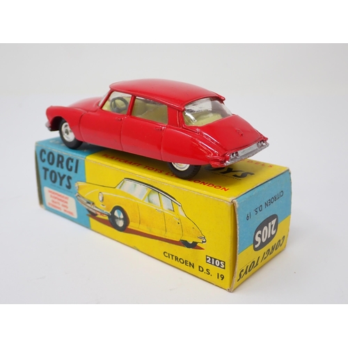 1212 - A boxed Corgi Toys No.210S red Citroen D.S.19