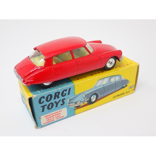 1212 - A boxed Corgi Toys No.210S red Citroen D.S.19