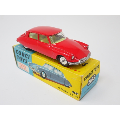 1212 - A boxed Corgi Toys No.210S red Citroen D.S.19