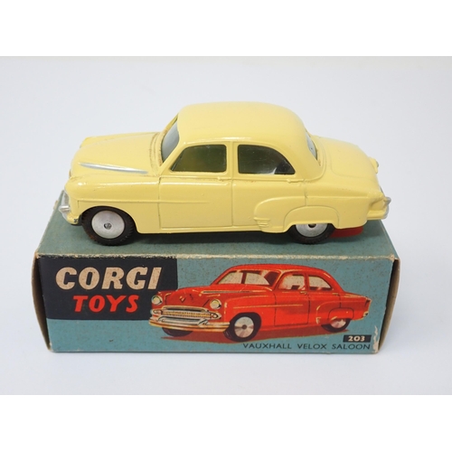 1215 - A boxed Corgi Toys No.203 yellow Vauxhall Vesta Saloon