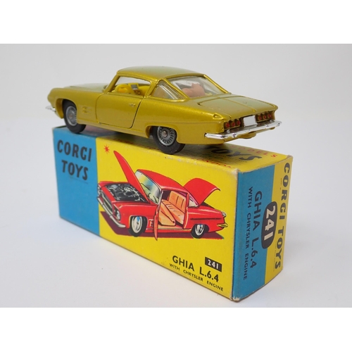 1216 - A boxed Corgi Toys No.241 gold Ghia L.6.4