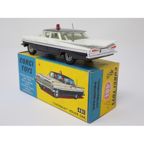 1219 - A boxed Corgi Toys No.481 Chevrolet Police Car