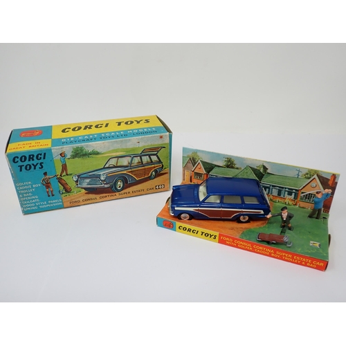 1220 - A boxed Corgi Toys No.440 Ford Consul Cortina Estate Car Golfing Set