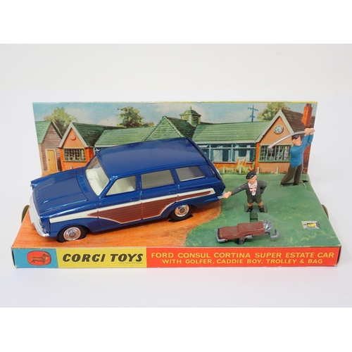 1220 - A boxed Corgi Toys No.440 Ford Consul Cortina Estate Car Golfing Set