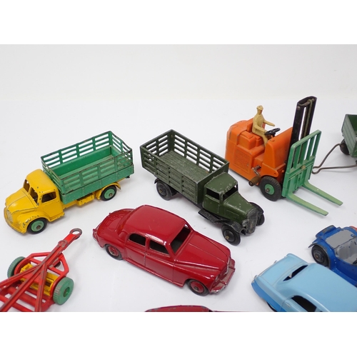 1222 - A quantity of play worn diecast Vehicles including Dinky Toys Armstrong Siddeley, Dinky Toys Riley, ... 