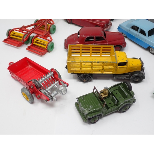 1222 - A quantity of play worn diecast Vehicles including Dinky Toys Armstrong Siddeley, Dinky Toys Riley, ... 