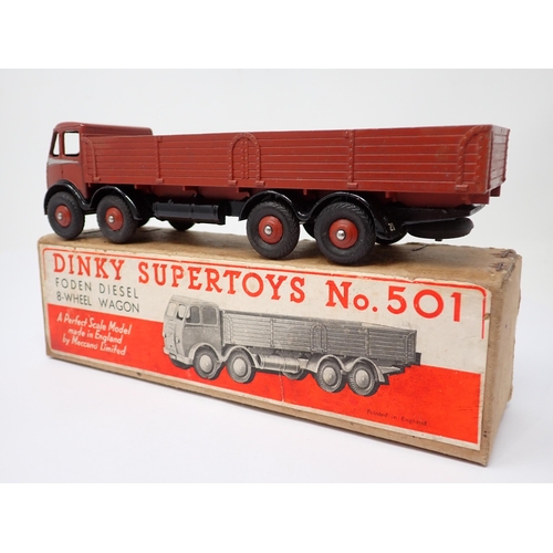 1237 - A boxed Dinky Supertoys No.501 brown and black Foden 8-wheel Wagon