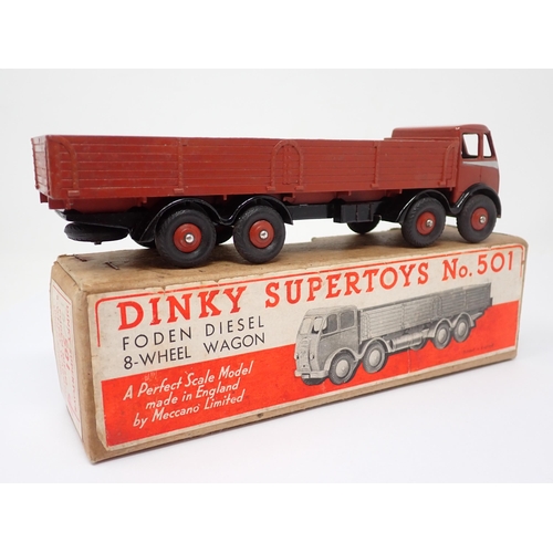 1237 - A boxed Dinky Supertoys No.501 brown and black Foden 8-wheel Wagon