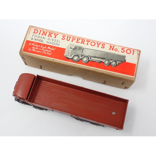 1237 - A boxed Dinky Supertoys No.501 brown and black Foden 8-wheel Wagon