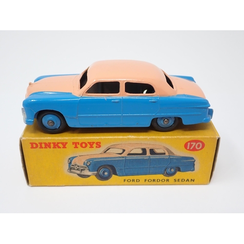 1243 - A boxed Dinky Toys No.170 blue and pink Ford Fordor Sedan