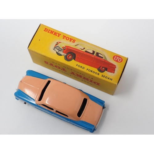 1243 - A boxed Dinky Toys No.170 blue and pink Ford Fordor Sedan