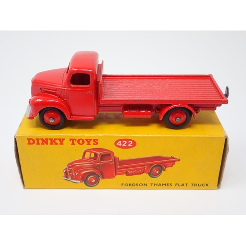 1244 - A boxed Dinky Toys No.422 red Fordson Thames Flat Truck