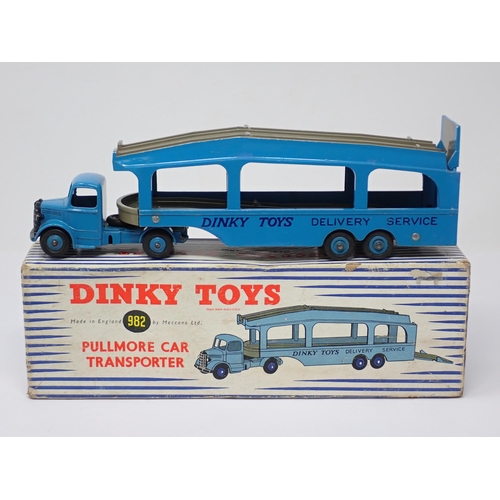 1252 - A rare boxed Dinky Supertoys No.582/982 dark blue Pullmore Car Transporter