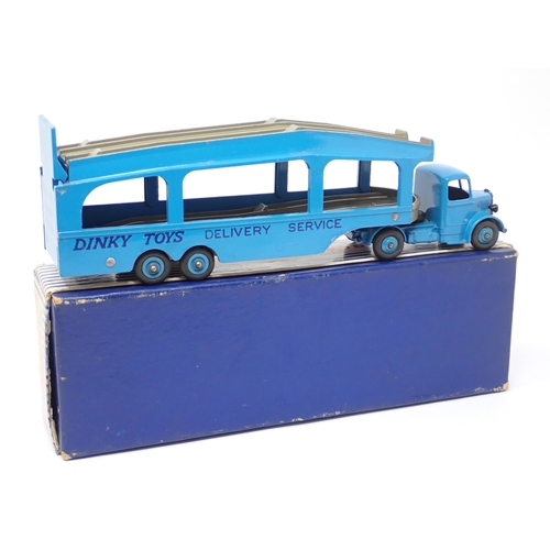 1252 - A rare boxed Dinky Supertoys No.582/982 dark blue Pullmore Car Transporter