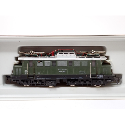 1273 - A boxed Fleischmann HO scale No.4110 0-4-0 Locomotive and a boxed No.4330 Bo-Bo pantograph electric ... 