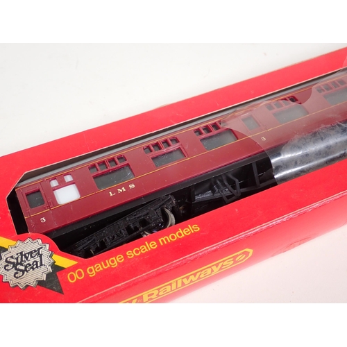 1279 - Six boxed Hornby 00 gauge LMS Coaches and a boxed Southern Region Coach