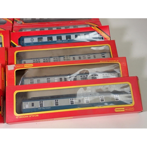 1280 - Six boxed Hornby 00 gauge Intercity Coaches, five boxed Golden Arrow Pullman Coaches, two boxed L.N.... 