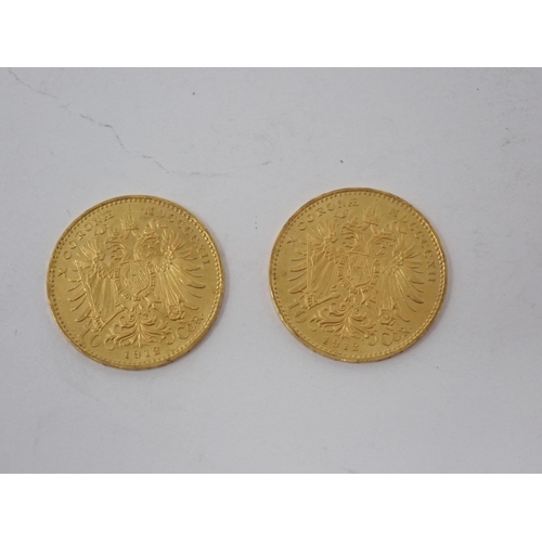 1322 - Austria, Restrike 1912 10 Corona Coins (2)