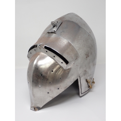 1330 - A 20th Century re-enactment Medieval style Bascinet with Klappvisier Helmet