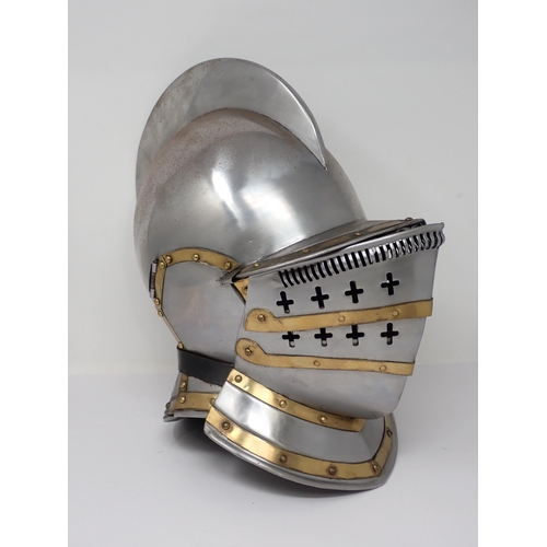 1331 - A 20th Century re-enactment Medieval style Frog Mouth Jousting Helmet