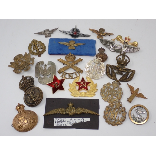 1336 - Twenty one RAF and other military Cap Badges, some possibly restrikes and missing pins