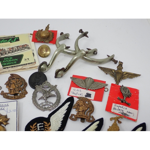 1338 - Twenty three SAS, Airborne, Mine Clearance and other Cap Badges, possibly some re-strikes, various c... 