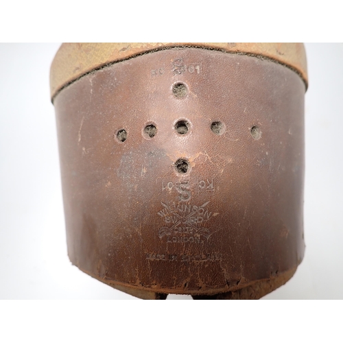 1411 - An early 20th Century Wilkinson Sword Fencing Mask with wire gauze face cover and leather ear guards... 