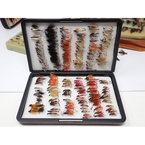 1415 - A collection of assorted Trout and Salmon Flies in various boxes and wallets