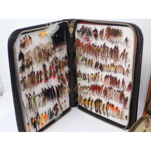 1415 - A collection of assorted Trout and Salmon Flies in various boxes and wallets