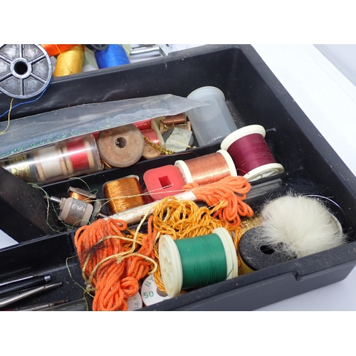 1416 - A box of Fly Tying Equipment