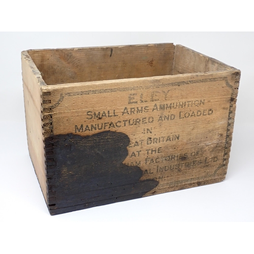 1471 - An Eley Cartridges wooden Ammunition Crate