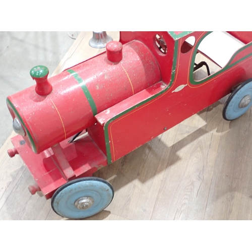 1108 - A Leeway wooden Pedal Train 3ft 10in L