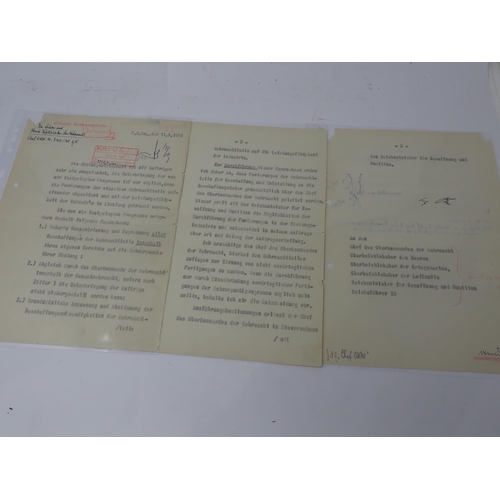 1344 - Adolph Hitler – Fuehrer edict signed four pages. Kommandosache (Top Secret) eith Fuehrer- Hauptquart... 