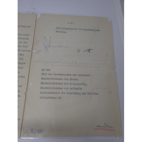 1344 - Adolph Hitler – Fuehrer edict signed four pages. Kommandosache (Top Secret) eith Fuehrer- Hauptquart... 