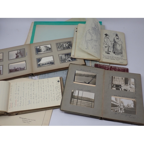 1349 - A large quantity of various ephemera including portrait sketch signed Ronald Searle, autograph album... 