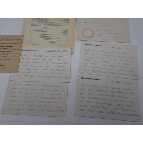 1353 - A group of letters and other ephemera from a P.O.W of Stalag XXI.D. Edmund W Trimmer wounded in acti... 