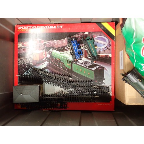 1292 - Two boxes of Hornby 00 gauge boxed buildings and lineside apparatus including Turntable, Country Sta... 