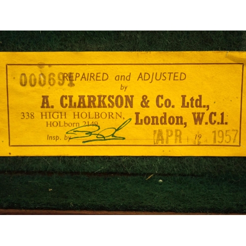 31 - A brass Surveyor's Level by J. White, Glasgow 1ft L x 7in H approx, in fitted wooden case