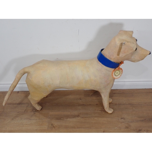 16 - A large papier mache model of a dog, 4ft L