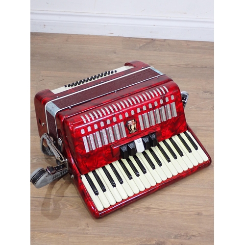 237 - A Parrot Piano Accordion in case