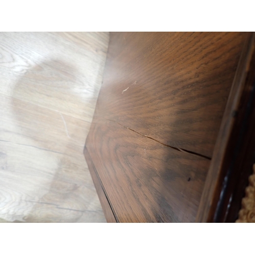 239 - An oak dropleaf Table on barley twist supports and an oak Box Seat fitted single drawer